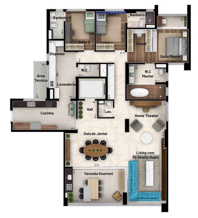 Planta do apartamento 151